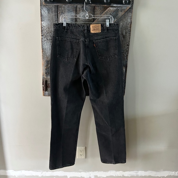 Men's Vintage Orange Tab Black Wash Jeans - Picture 2 of 4